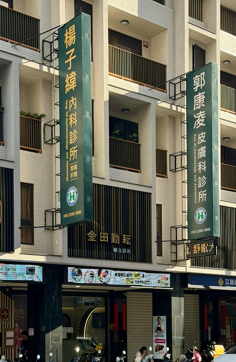 金田勤耘聯合診所 l 楊子緯胃腸肝膽科(附設減重. 胃腸鏡. 超音波) l 郭康凌皮膚科 (附設醫學美容)