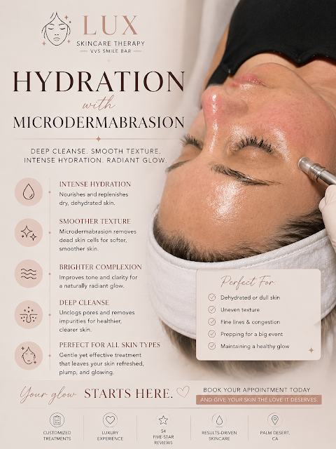 Lux Skincare Therapy and Beauty Services Hydrating Facial Microdermabrasion Dermaplaning Lymphatic Drainage Korean Products